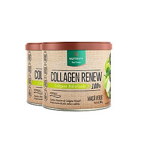 Kit 2 Collagen Renew Colágeno Hidrolisado Maçã Verde Nutrify 300g