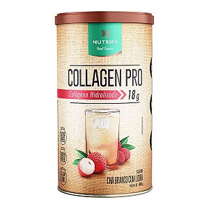 Collagen Pro Colágeno Hidrolisado Chá Branco com Lichia Nutrify 450g