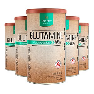 Kit 5 Glutamine L-Glutamina Isolada Neutro Nutrify 500g