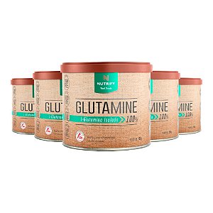 Kit 5 Glutamina Nutrify Glutamine Isolada Neutro 150g