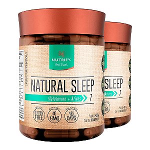 Kit 2 Natural Sleep Melatonina Nutrify 60 Cápsulas