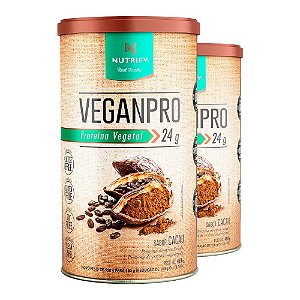 Kit 2 Veganpro Proteína Vegetal Cacau Nutrify 450g