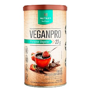 Veganpro Proteína Vegetal Chocolate com Morango Nutrify 450g