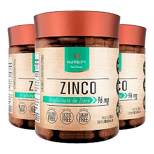 Kit 3 Zinco Nutrify 60 Cápsulas