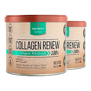 Kit 2 Collagen Renew Colágeno Hidrolisado Neutro Nutrify 300g