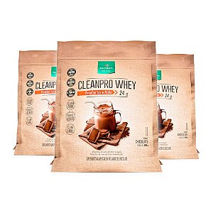 Kit 3 Cleanpro Whey Hidrolisado Chocolate Nutrify 900g