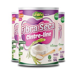 Kit 3 Fibra Seca Baunilha Cinture Line Unilife 500g