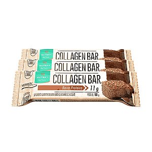 Kit 3 Collagen Bar Nutrify Barra de proteína Brownie Und 50g