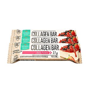 Kit 3 Collagen Bar Nutrify Barra de proteína Cheesecake Und 50g