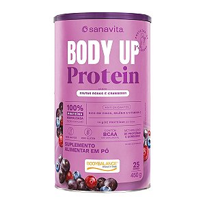 Body Up Protein Frutas Roxas e Cranberry Sanavita 450g