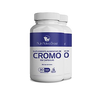 Kit 2 Suplemento de Cromo Teste NutriExtratos 30 Cápsulas