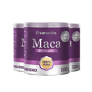Kit 3 Farinha de Maca Peruana Premium Sanavita 100g