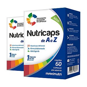 Kit 2 Nutricaps A a Z Maxinutri 60 Cápsulas