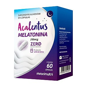 Acalentus Melatonina Zero Maxinutri 60 Cápsulas