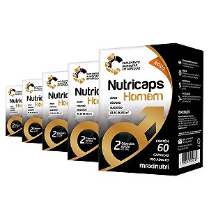 Kit 5 Nutricaps Homem Maxinutri 60 Cápsulas