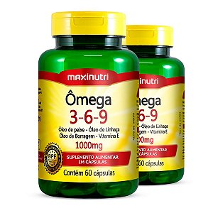 Kit 2 Ômega 3-6-9 1000mg Maxinutri 60 Cápsulas