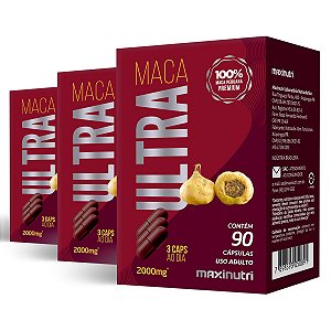 Kit 3 Maca Ultra Premium Maxinutri 90 Cápsulas