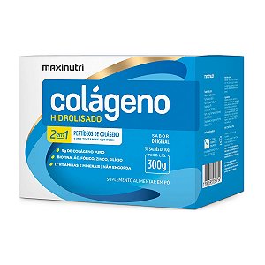 Colágeno Hidrolisado 2 em 1 Maxinutri 30 Sachês Original