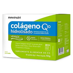 Colágeno Verisol + Q10 Maxinutri 30 Sachês Uva Verde