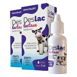 Kit 2 Deslac Lactase Zero Maxinutri 15ml