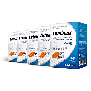 Kit 5 Luteimax Luteína + Zeaxantina Maxinutri 60 Cápsulas