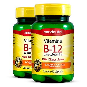 Kit 2 Vitamina B12 100% IDR Maxinutri 60 Cápsulas