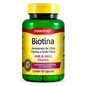 Biotina Hair & Nails Vitamins Maxinutri 60 Cápsulas