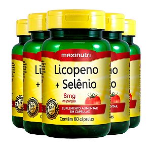 Kit 5 Licopeno + Selênio Maxinutri 60 Cápsulas
