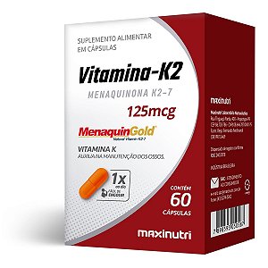 Vitamina K2 Menaquingold Maxinutri 60 Cápsulas