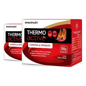 Kit 2 Thermo Active Cafeína Maxinutri 30 Sachês Frutas Cítricas
