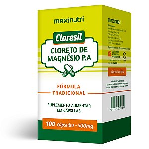 Cloresil (Cloreto de Magnésio P.A) Maxinutri 100 Cápsulas