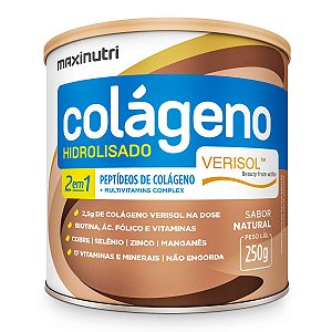 Colágeno Hidrolisado 2 em 1 Verisol Maxinutri 250g Natural