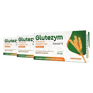 Kit 3 Glutezym Protease Maxinutri 20 Cápsulas