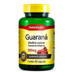 Guaraná 500mg Maxinutri 60 Cápsulas