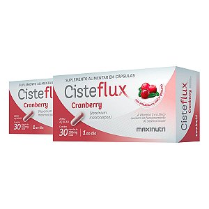 Kit 2 Cisteflux Cranberry Maxinutri 30 Cápsulas