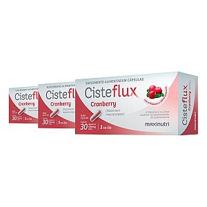 Kit 3 Cisteflux Cranberry Maxinutri 30 Cápsulas