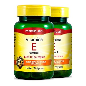 Kit 2 Vitamina E 100%IDR Maxinutri 60 Cápsulas