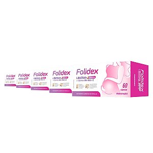 Kit 5 Folidex L-Metilfolato Maxinutri 60 Cápsulas