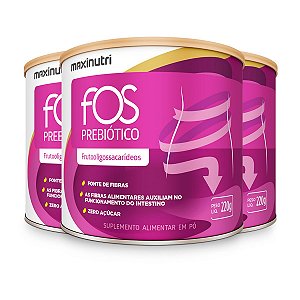 Kit 3 FOS Prebiótico Maxinutri 220g Natural