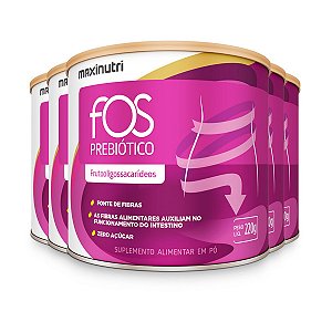 Kit 5 FOS Prebiótico Maxinutri 220g Natural
