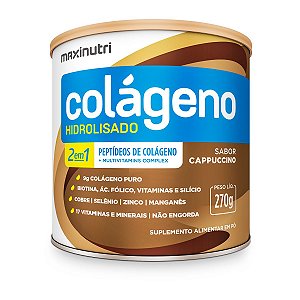 Colágeno Hidrolisado 2 em 1 Maxinutri 250g Cappucino