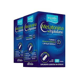 Kit 2 Melatonina + Triptofano Equaliv 60 Cápsulas