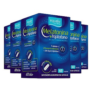 Kit 5 Melatonina + Triptofano Equaliv 60 Cápsulas