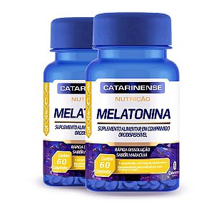 Kit 2 Melatonina Sabor Maracujá - Catarinense 60 Comprimidos