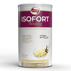 Whey Protein Isolado Isofort Beauty Vitafor 450g Baunilha