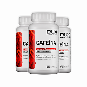 Kit 3 Cafeína Dux Sem Sabor 90 Cápsulas