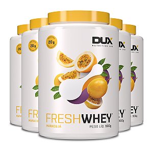 Kit 5 Whey Protein Fresh Dux Maracujá 900g