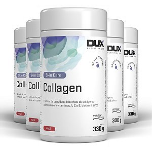 Kit 5 Colágeno Hidrolisado Dux Collagen Maça 330g