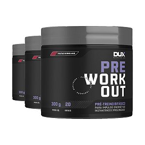 Kit 3 Pré Treino Dux Pre Workout Frutas Vermelhas 300g