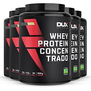 Kit 5 Whey Protein Concentrado Dux Butter Cookies 900g